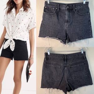 Madewell Vintage Inspired The Perfect Jean Shorts In Faded Black - Size 29